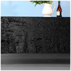 Square Crushed Velvet Tablecloth - Black