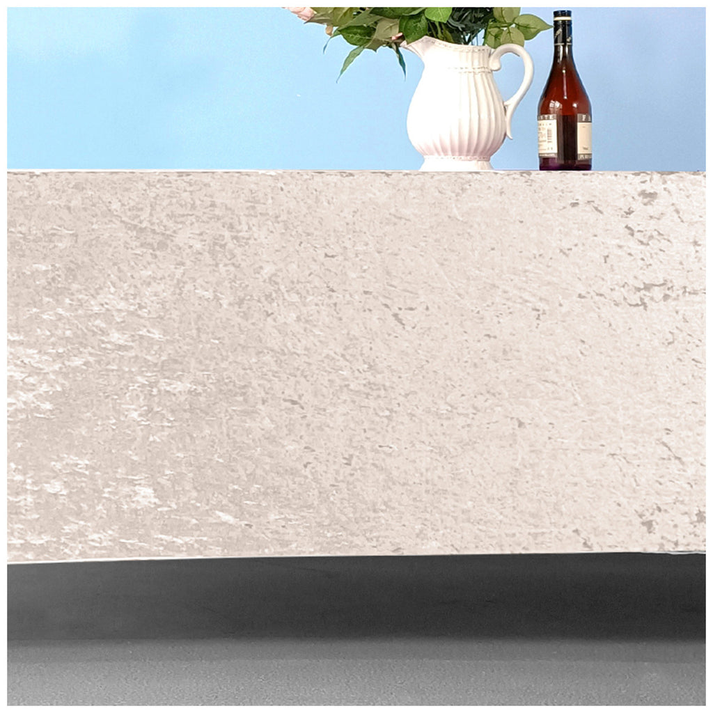 Square Crushed Velvet Tablecloth - Blush Pink