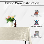 Square Crushed Velvet Tablecloth - Champagne