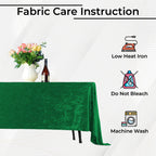 Square Crushed Velvet Tablecloth - Emerald Green