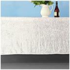 Square Crushed Velvet Tablecloth - Ivory