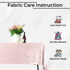 Square Crushed Velvet Tablecloth - Rose Pink