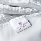 Square Crushed Velvet Tablecloth - White