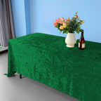 Rectangle Crushed Velvet Tablecloth - Emerald Green