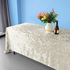 Rectangle Crushed Velvet Tablecloth - Champagne