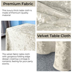 Rectangle Crushed Velvet Tablecloth - Champagne