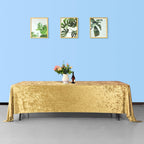 Rectangle Crushed Velvet Tablecloth - Gold