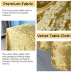 Rectangle Crushed Velvet Tablecloth - Gold