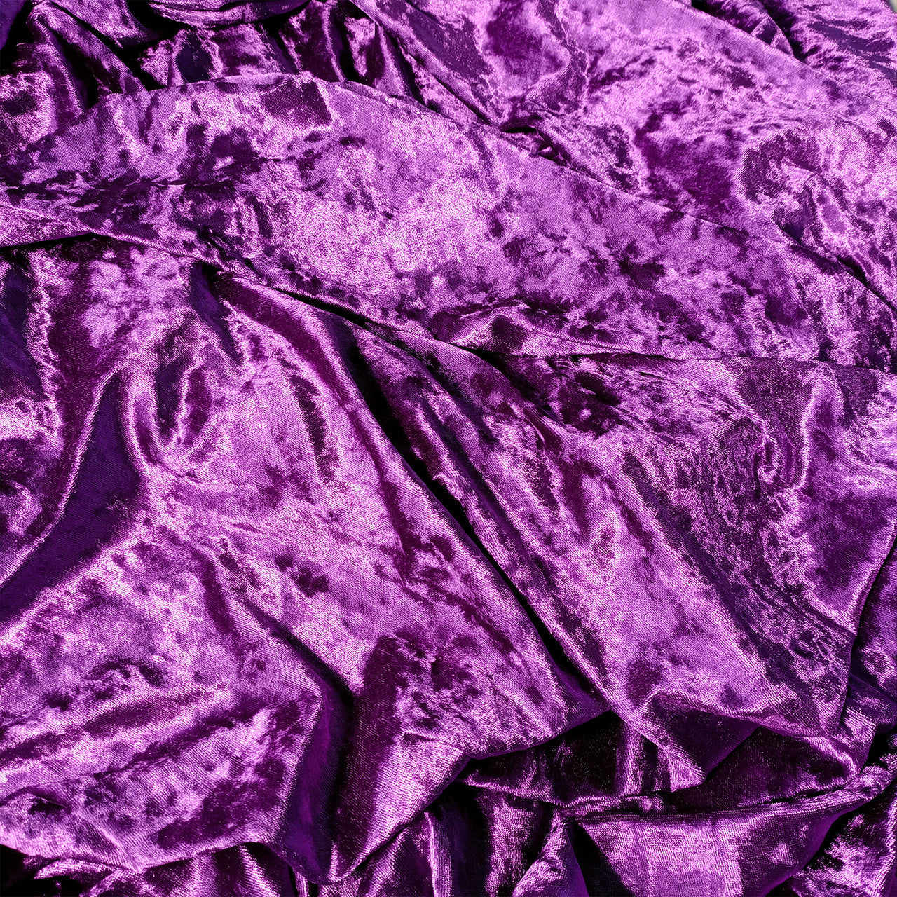 Rectangle Crushed Velvet Tablecloth - Purple