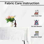 Rectangle Crushed Velvet Tablecloth - White