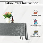 Rectangle Crushed Velvet Tablecloth - Silver