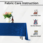 Square Crushed Velvet Tablecloth - Royal Blue