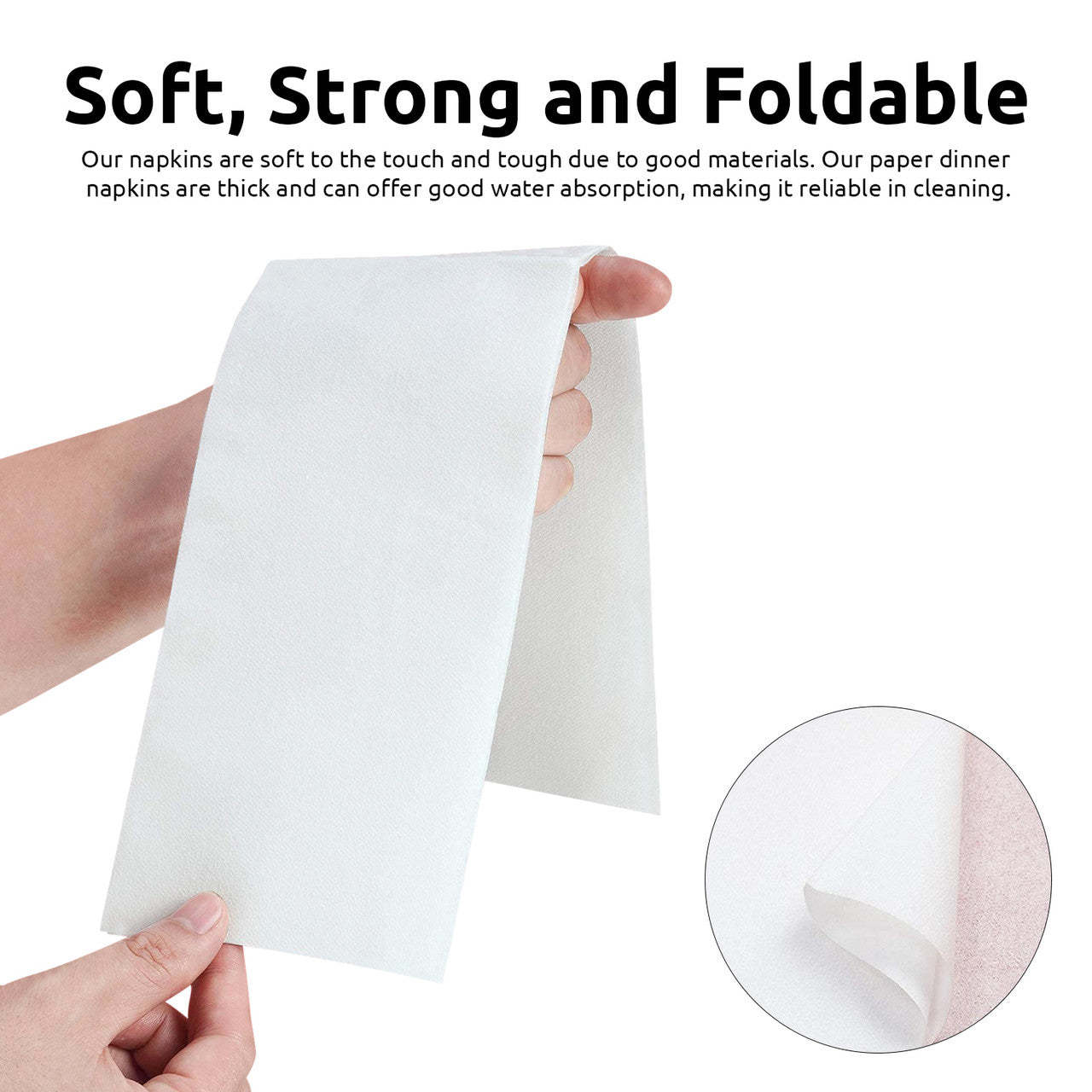 White Disposable Napkin Cutlery Holders - 50pcs