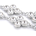 Diamante Waist Belt with 4 Diamonds - Silver