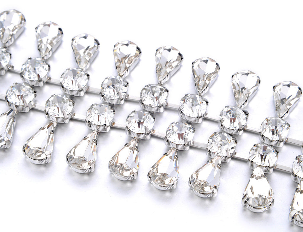 Diamante Belt with Tear Drop Crystals