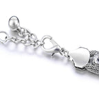 Waist Belt with Large Diamante - Silver