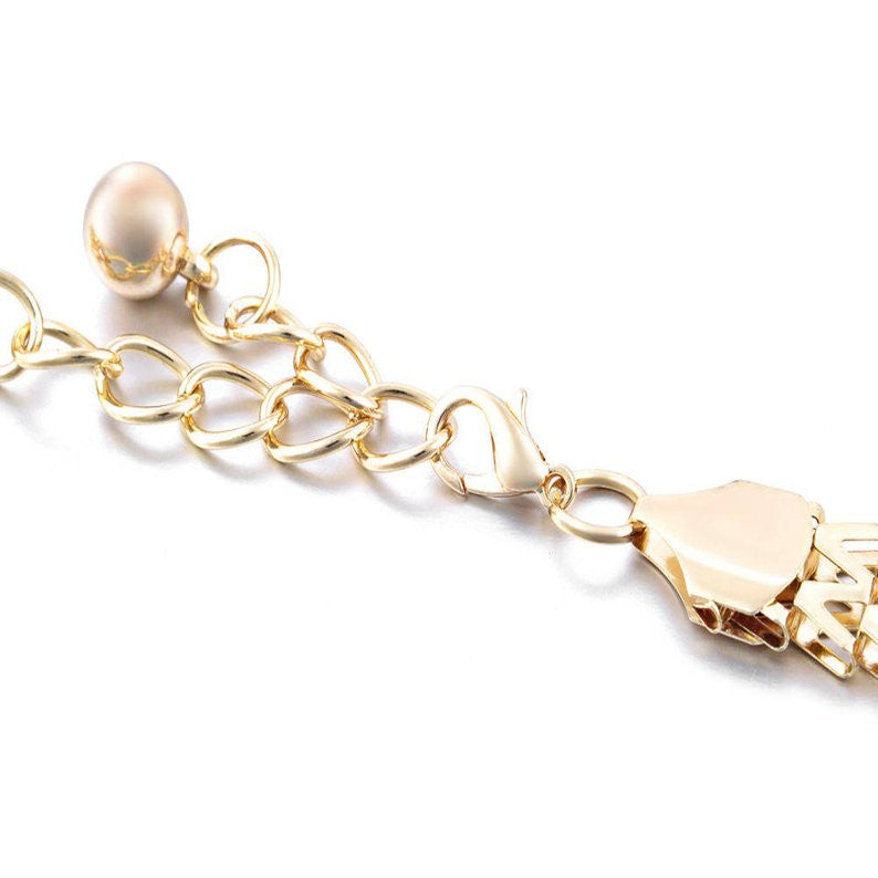 Chevron Belt - Gold