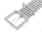 8 Row Diamante Bling Belt - Silver