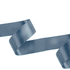 1m Double Sided Satin Ribbon-Dark Silver
