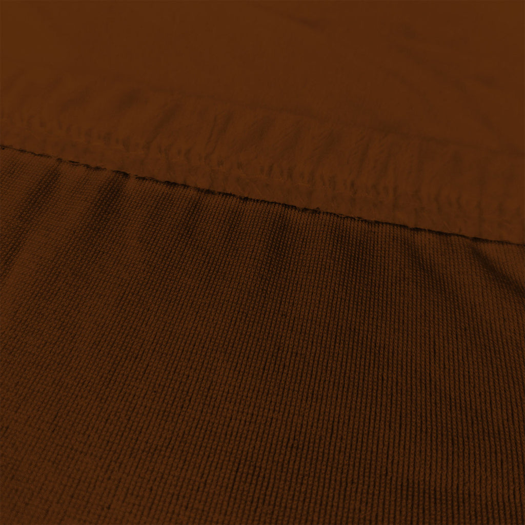 Short Velvet-Touch Spandex Chair Cover - Dark Brown