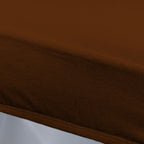 Short Velvet-Touch Spandex Chair Cover - Dark Brown