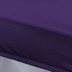 Short Velvet-Touch Spandex Chair Cover - Dark Purple