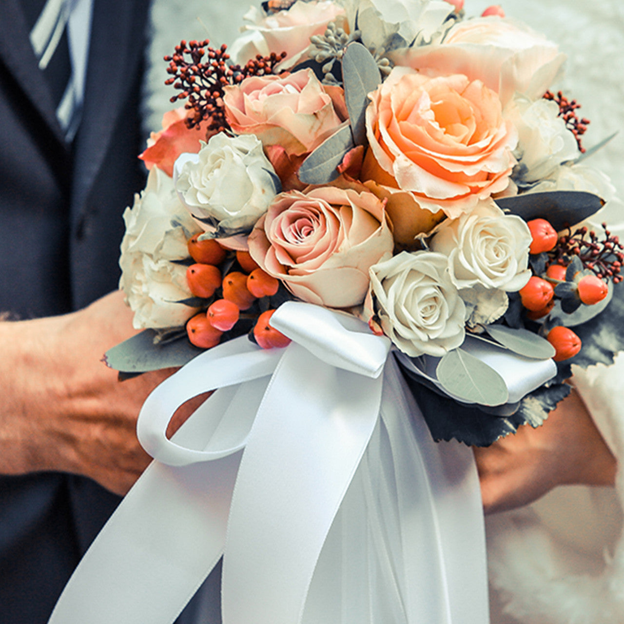 25m Double Sided Ribbon - Rose Gold