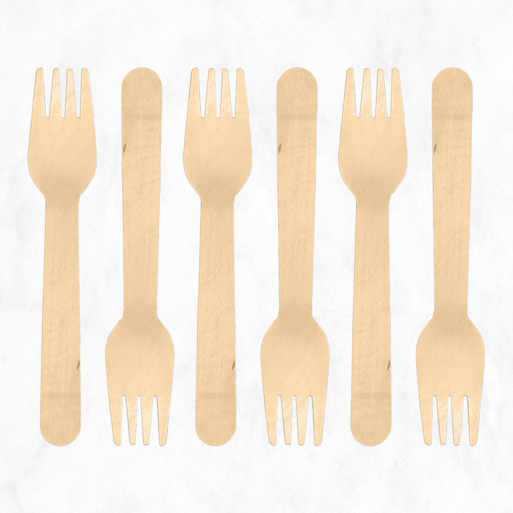 Wooden Forks - 100pcs