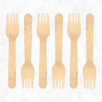 Wooden Forks - 100pcs