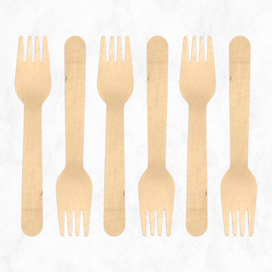 Wooden Forks - 100pcs