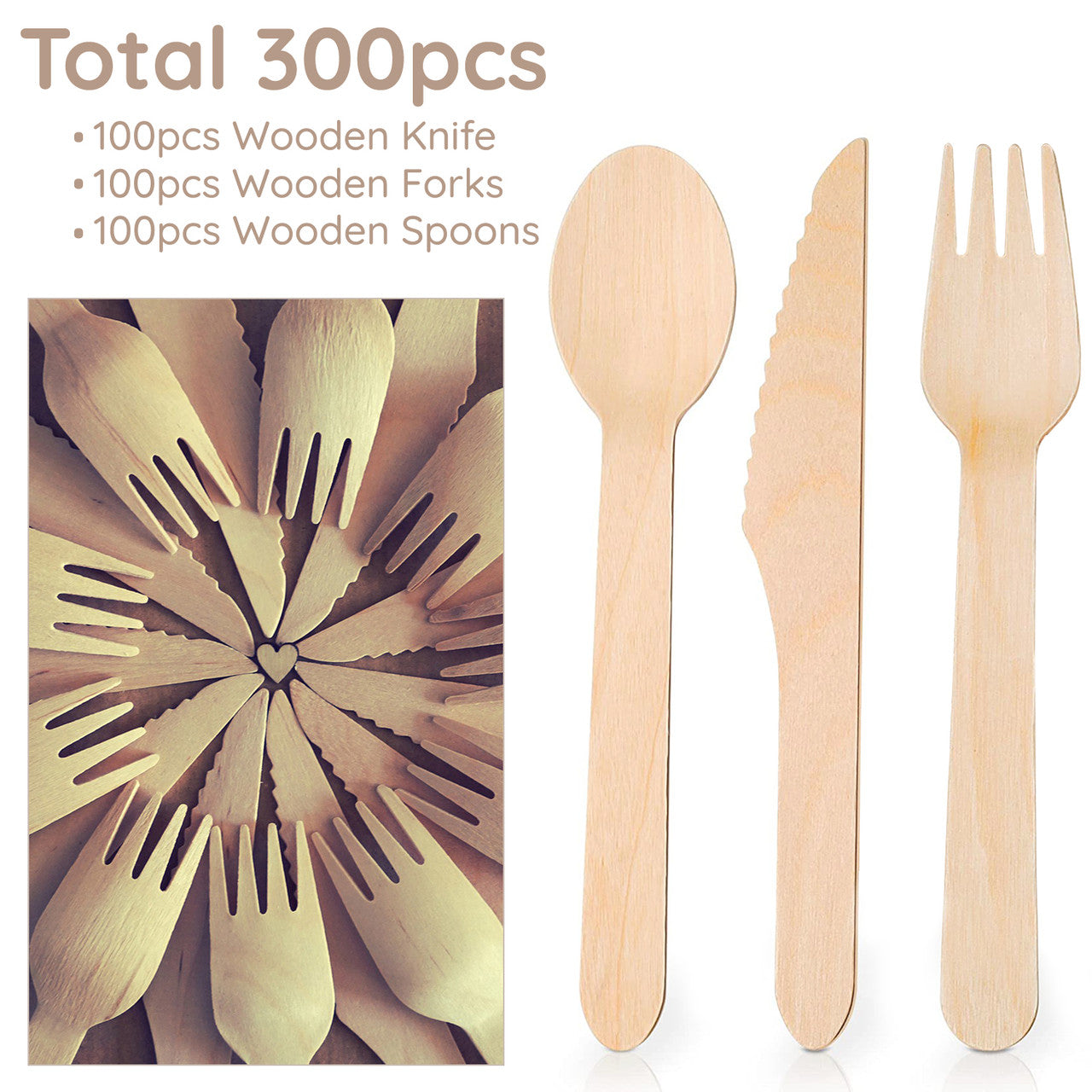 Wooden Cutlery Set