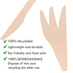 Wooden Knives - 100pcs