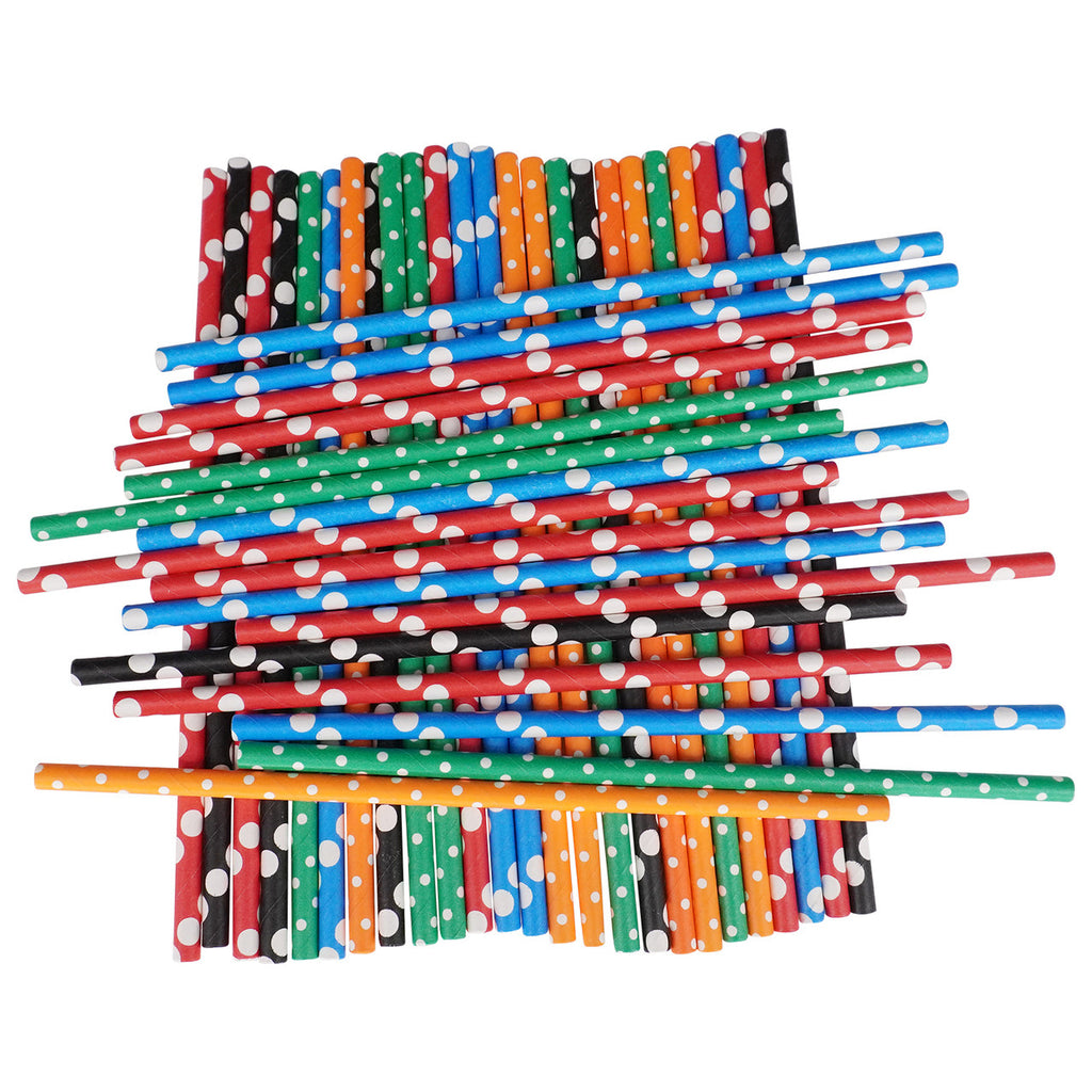 Multicolour Biodegradable Paper Straws