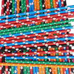 Multicolour Biodegradable Paper Straws