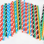 Multicolour Biodegradable Paper Straws