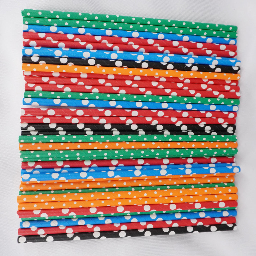Multicolour Biodegradable Paper Straws