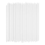 8" White Paper Straws