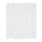 8" White Paper Straws