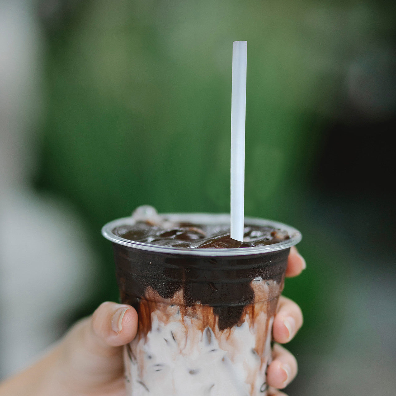 8" White Paper Straws