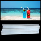 8" White Paper Straws