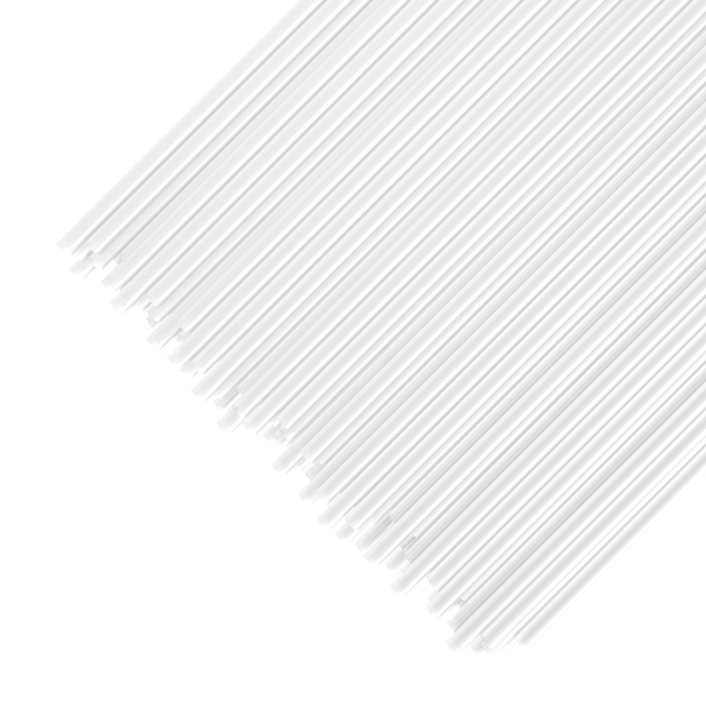 8" White Paper Straws