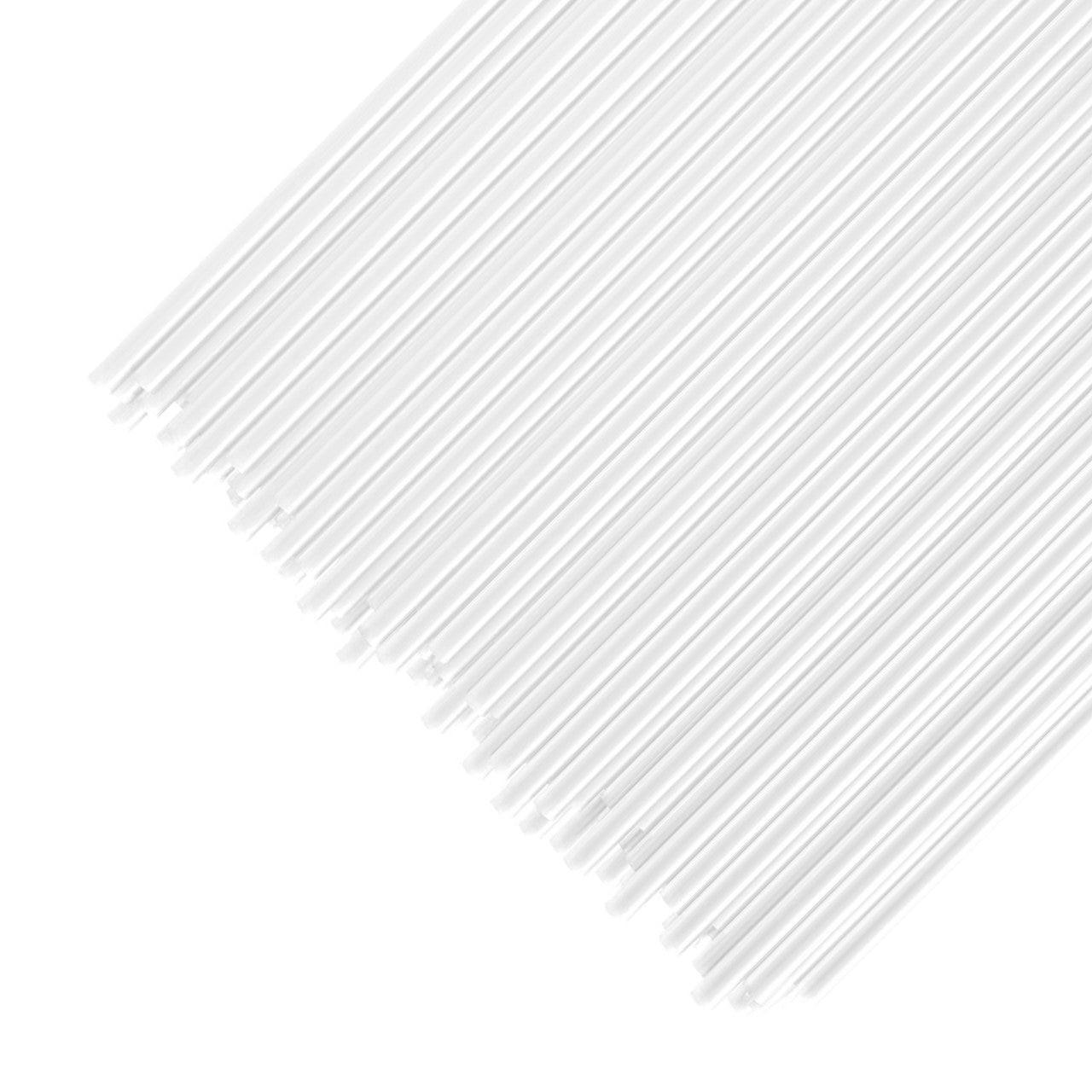 8" White Paper Straws