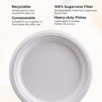 Biodegradable Round Bagasse Plates - 50pcs