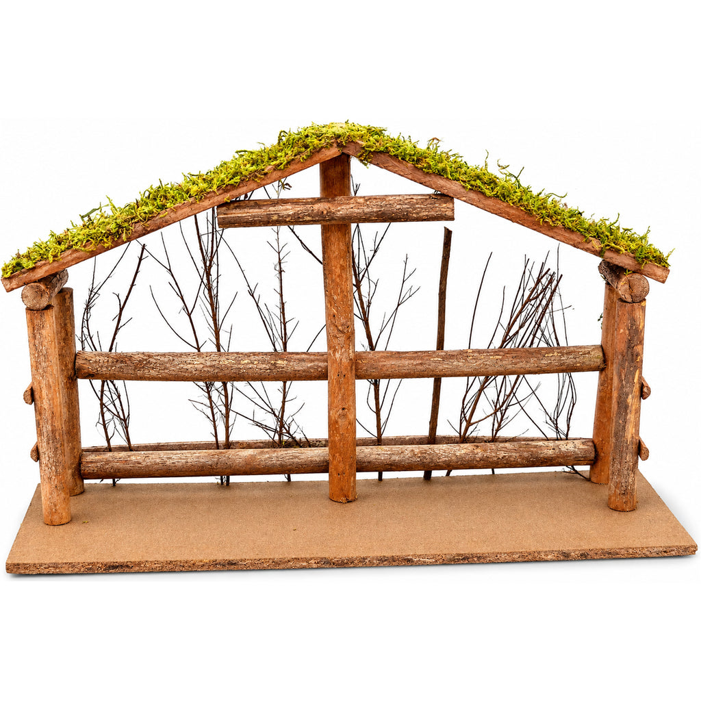 Wood Nativity Stable - Large