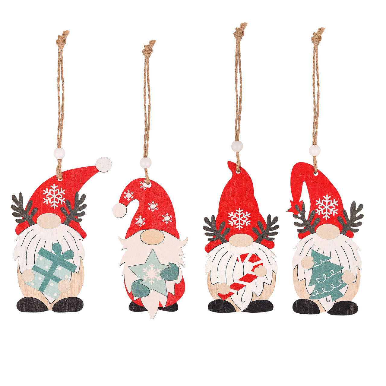 Wooden Nordic Gnome Christmas Hanging Signs