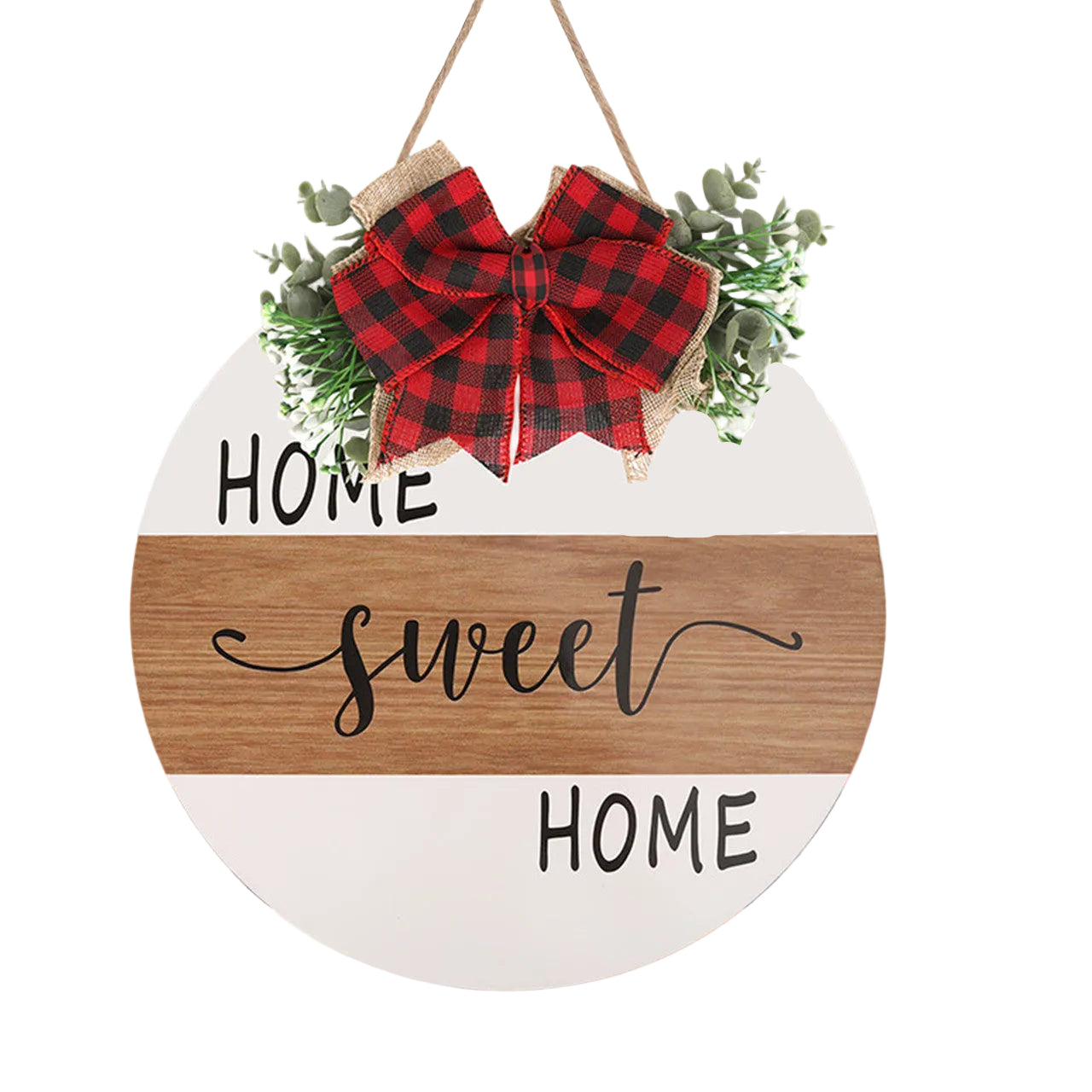 Home Sweet Home Wooden Sign - Round