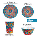 Moroccan Design Melamine BBQ and Party Set - 16pcs