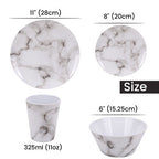 Marble Design Melamine BBQ and Party Set - 16pcs
