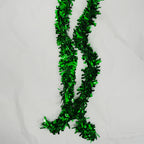 2m Christmas Wide Tinsel Garland - Emerald Green