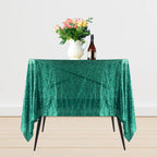 Sequin Sparkly Square Tablecloth - Emerald Green